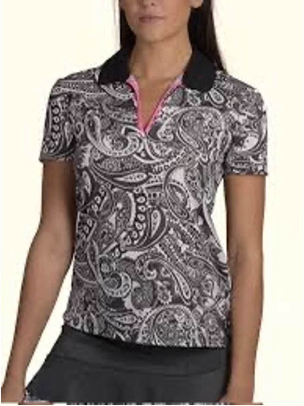 SwingDish Harper Paisley Golf Polo XL SPF 50